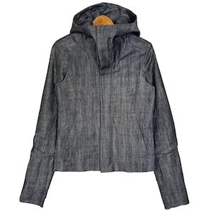 Japans merk Grand Global Design denim hoodie unisex jas zwarte kleur maat small Made in Japan