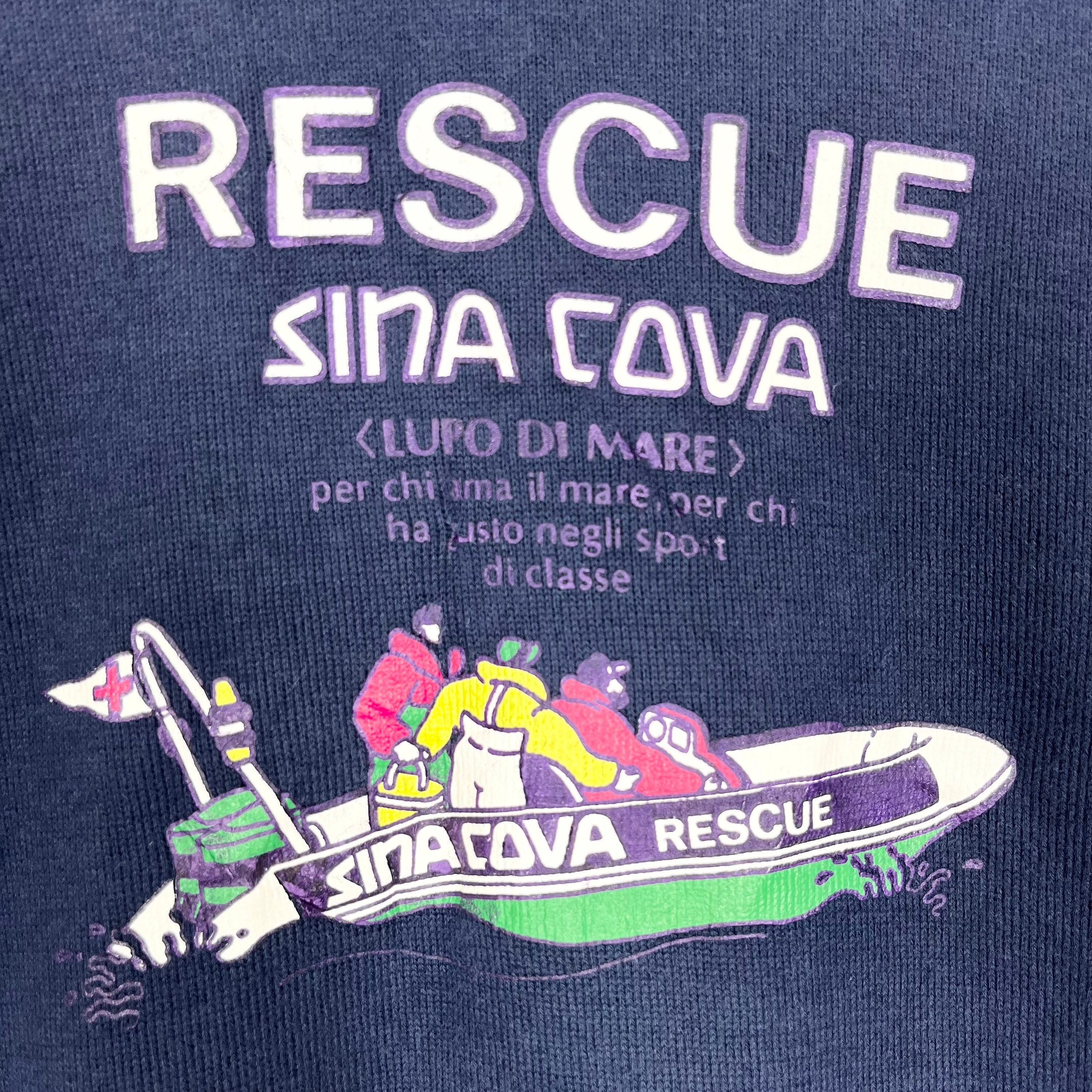 Vintage 90's Lupo Di Mare Rescue Sina Cova Crewneck Sweatshirt