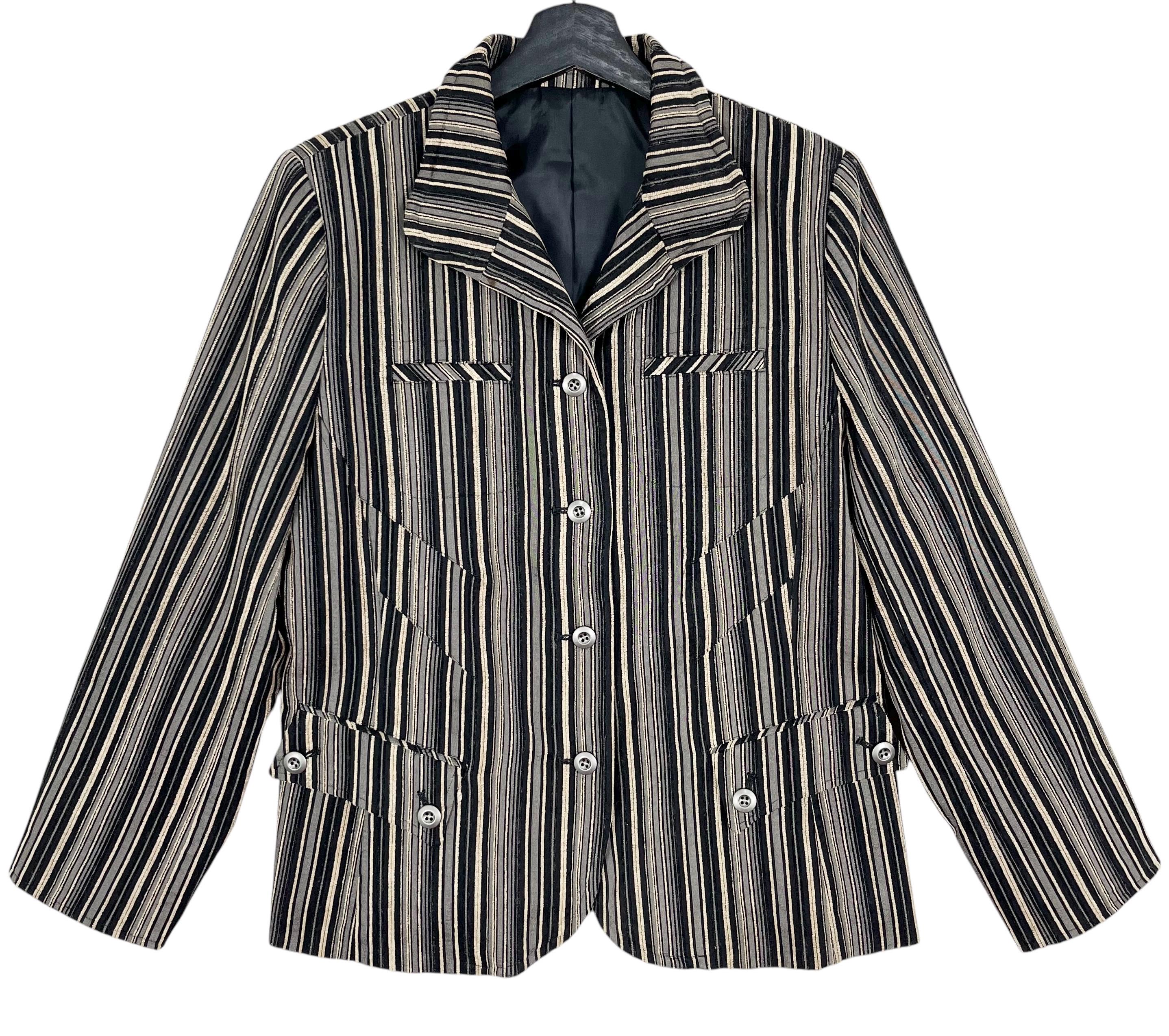 Japanese Brand Noa-ge Sophisticated Stripes Blazer Jacket Women