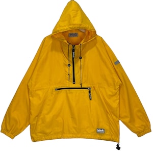 Vintage Bitch Skateboard Anorak Pullover Hoodie Windbreaker Light Jacket Skate Brand Streetwear Yellow Size Medium Made in Vietnam