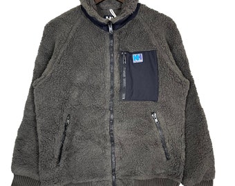 90s Vintage Men's HELLY HANSEN Blue Fleece Full Zip Sweater Size M