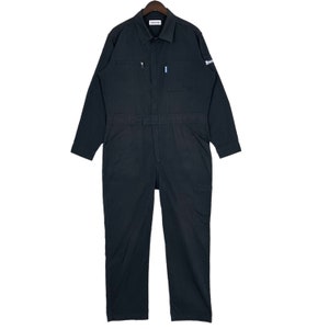 Vintage Michelin Long Sleeve Coverall Motorsport Racing Black Size Large Made in Japan
