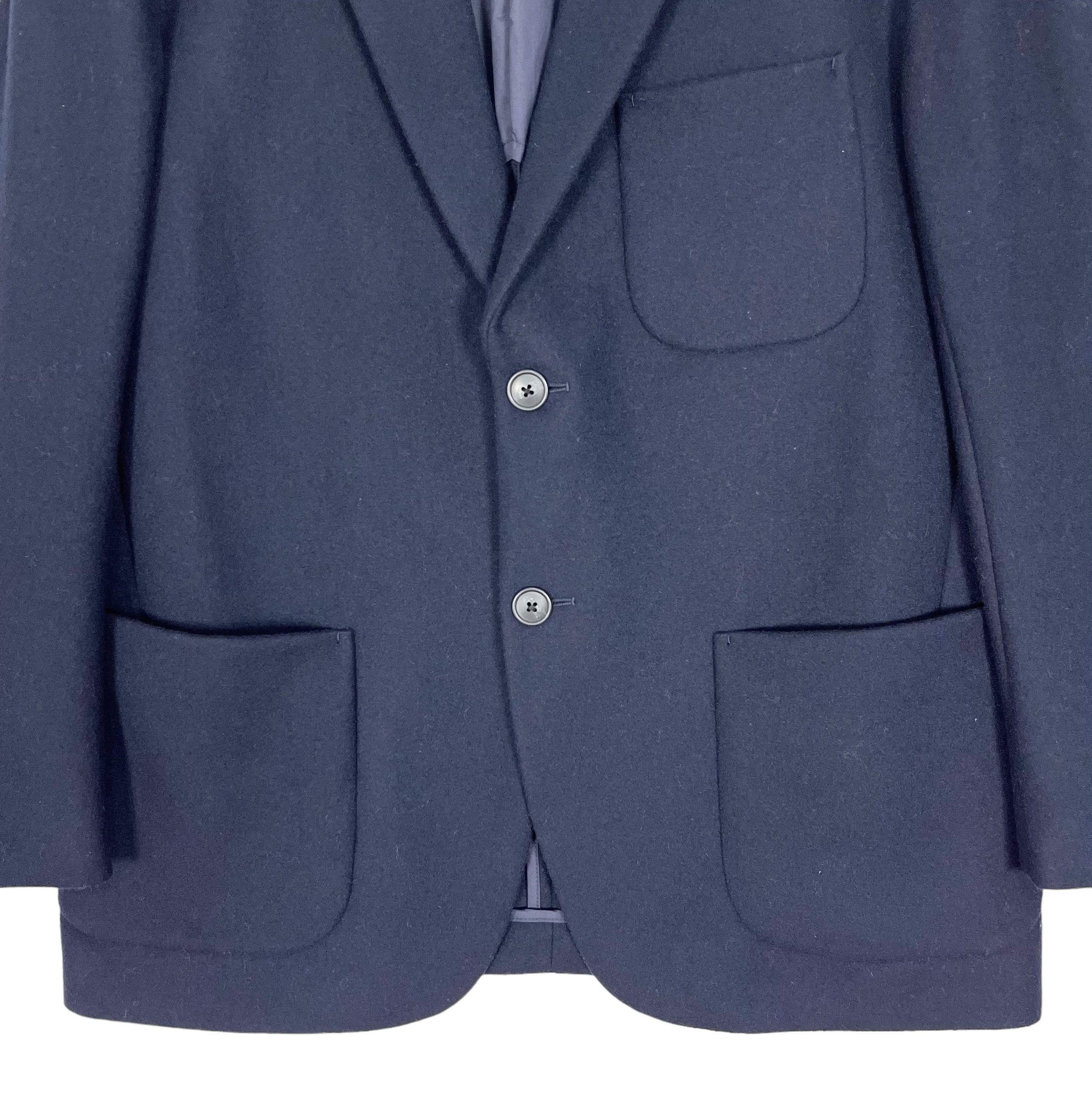 Jil Sander X Uniqlo Men's Wool Blazer Coat Dark Navy Blue
