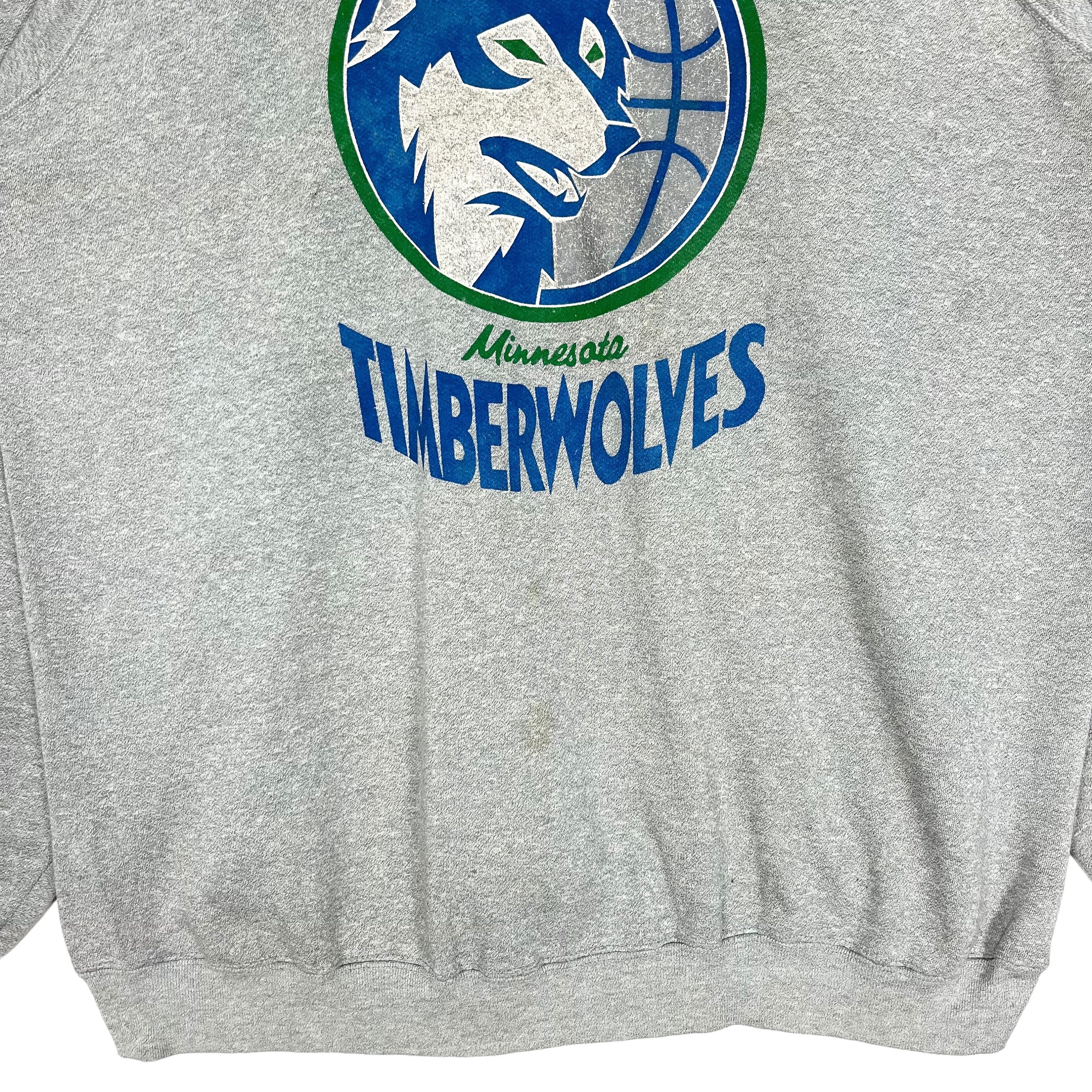 Vintage 90's NBA Minnesota Timberwolves Big Logo Crewneck Vintage 90's NBA Minnesota Timberwolves Big Logo Crewneck