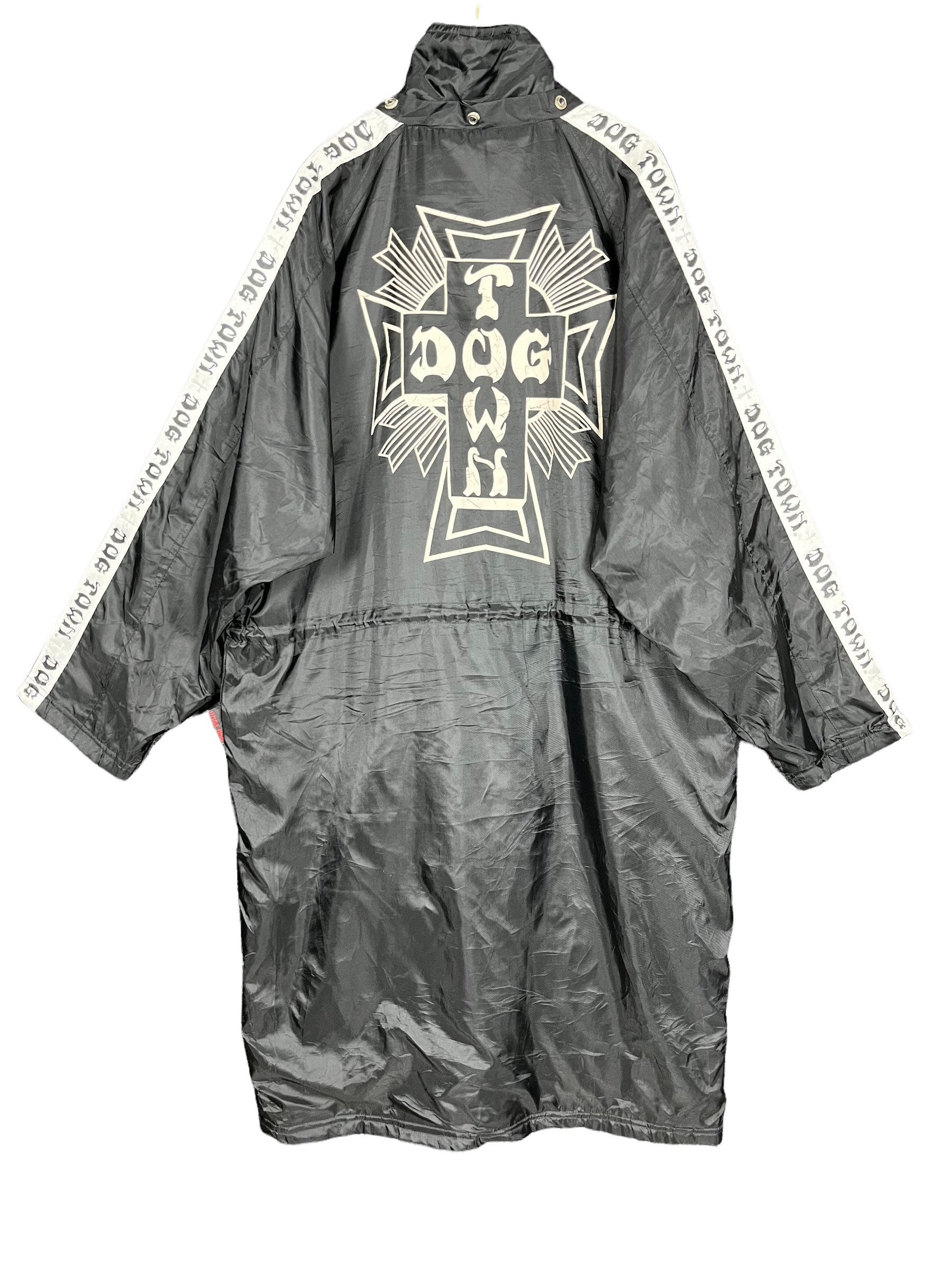 Vintage 90's Dog Town Long Coat Big Cross Design Skatesbrand Vintage 90's Dog Town Long Coat Big Cross Design Skatesbrand