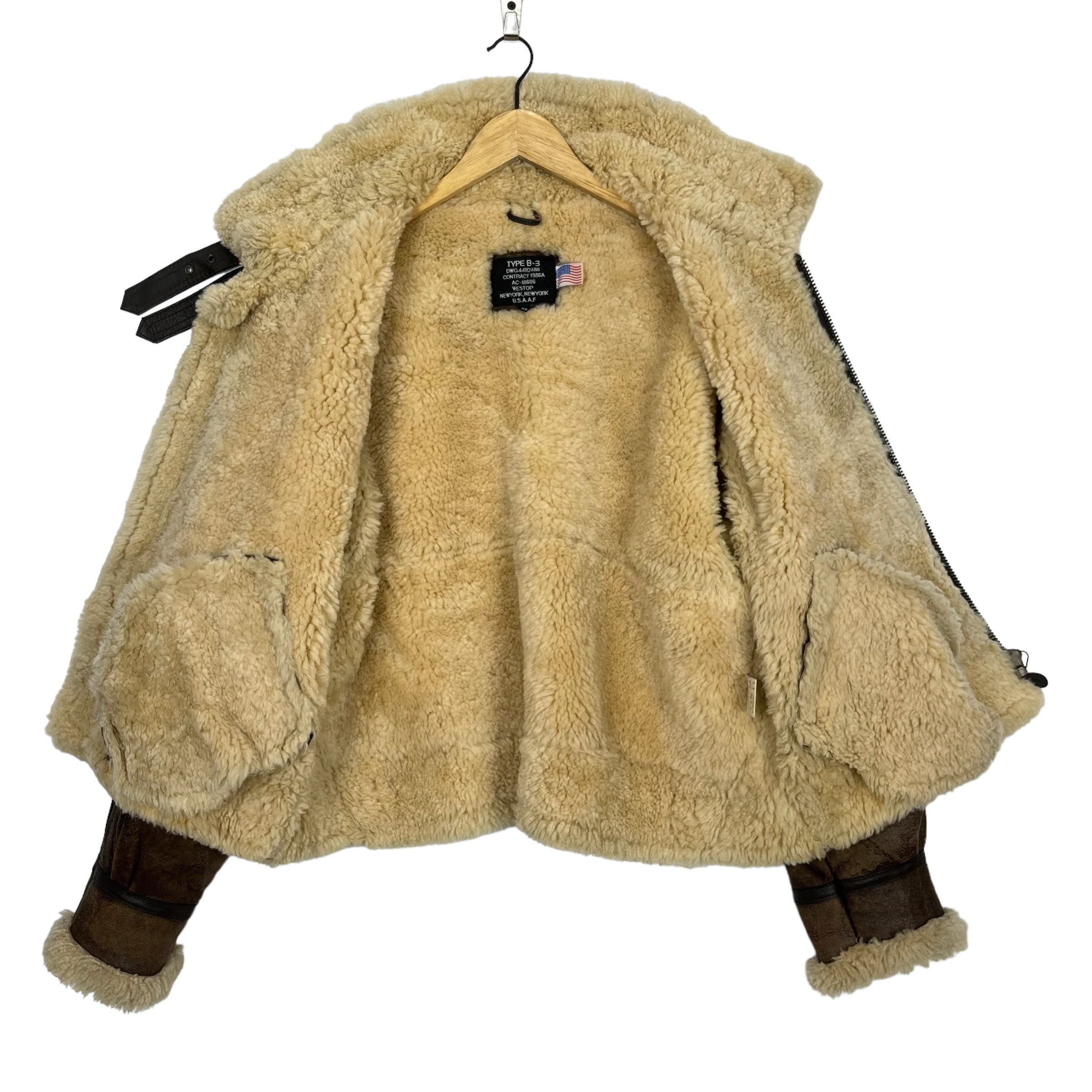 WESTOP B-3 FLIGHT JACKET USA.A.F ムートン 羊革 Vintage Military Westop USAAF Type B-3 Lamb Skin Flight