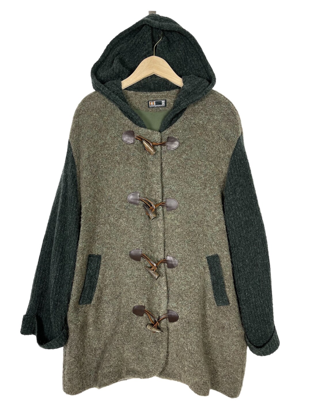 Daks London Wool Duffle Coat Hoodie English Designer Luxury