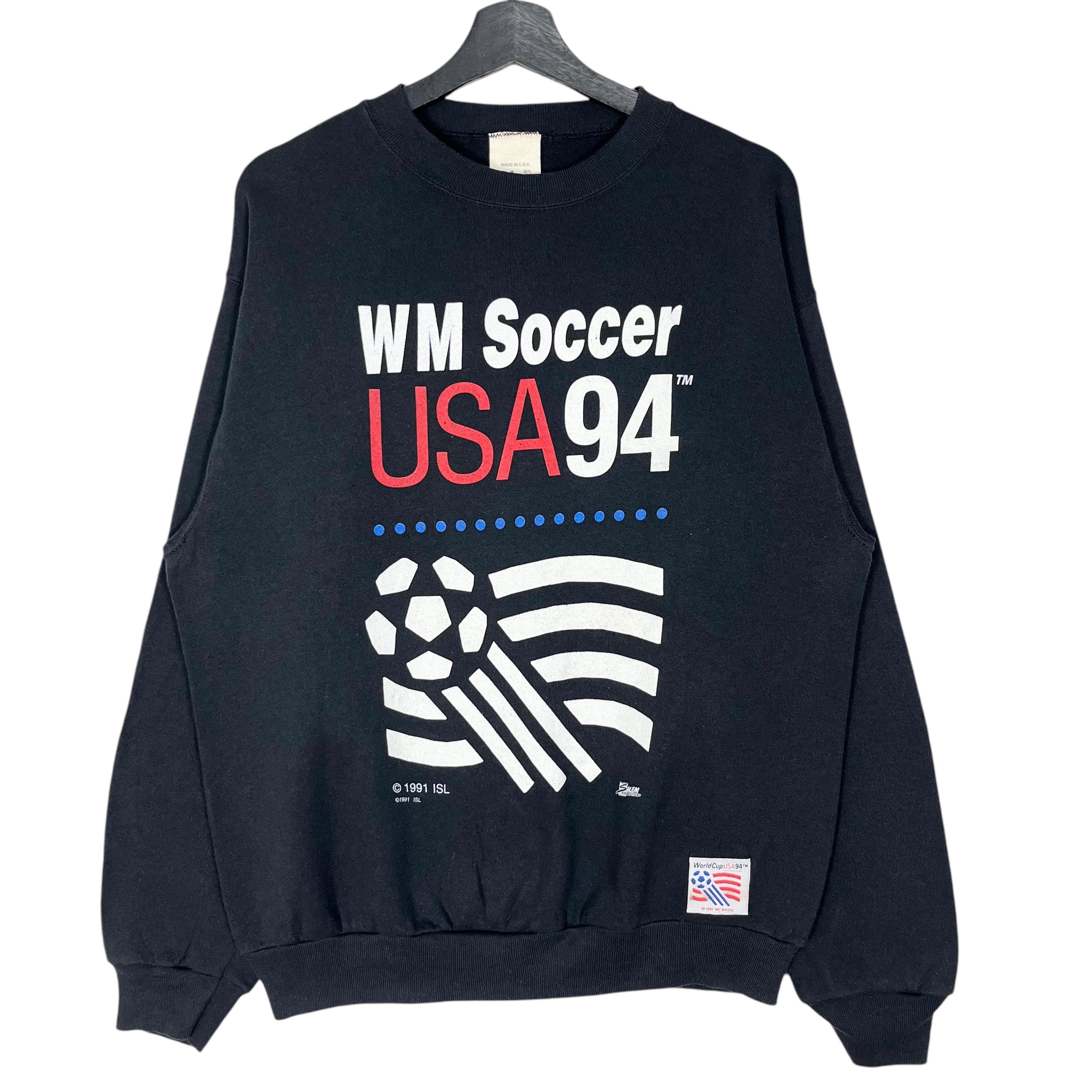Vintage 1994 USA World Cup Football Soccer Sweatshirt Black Size L