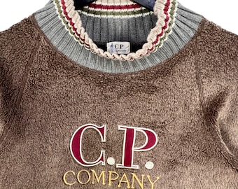 Youth Vintage CP Company Turtle Neck Fleece Brown Size 14