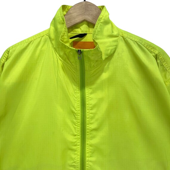 TNF ザ・ノース・フェイス グリーン蛍光シングルレイヤー ウィンド