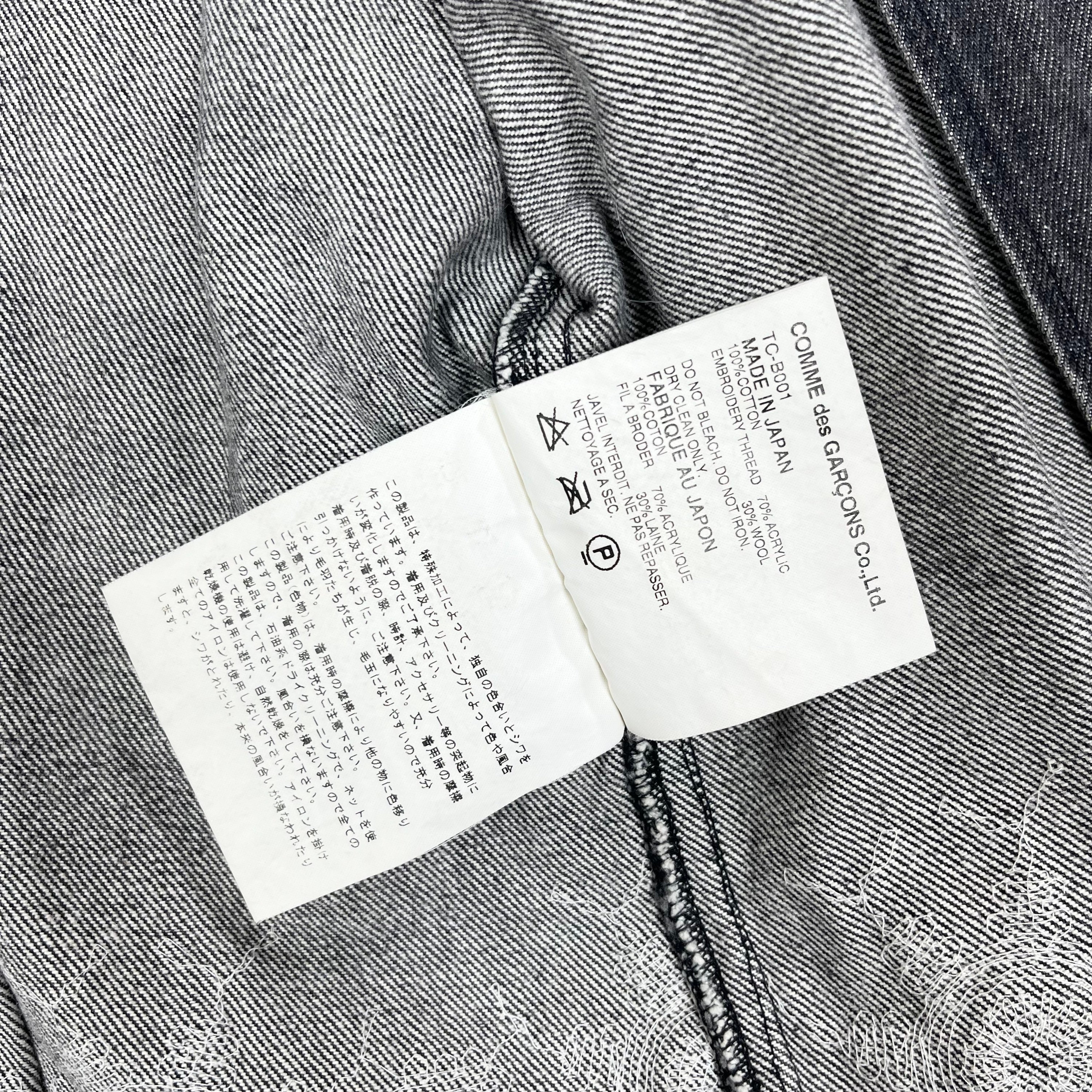 Vintage CDG (AD2001) Comme Des Garçons Tricot Denim