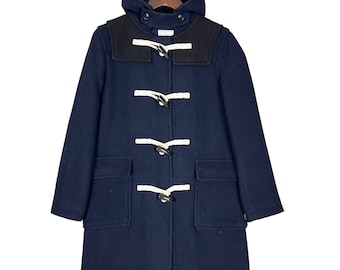 Youth Uniqlo X JW Anderson Duffle Coat Women Hoodie Winter Warm Size Small Made in China Navy Blue