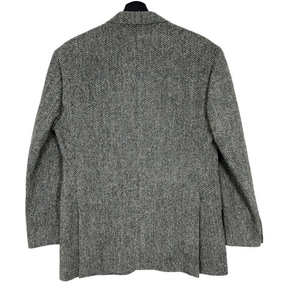 ♡　EAPHI WOOL TWEED JACKET gray Harris Tweed X Kent & Curwen Wool Men's Blazer Jacket Grey