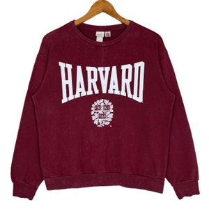 H&M Harvard University Big Logo Design Crewneck Sweatshirt Maroon Size Small