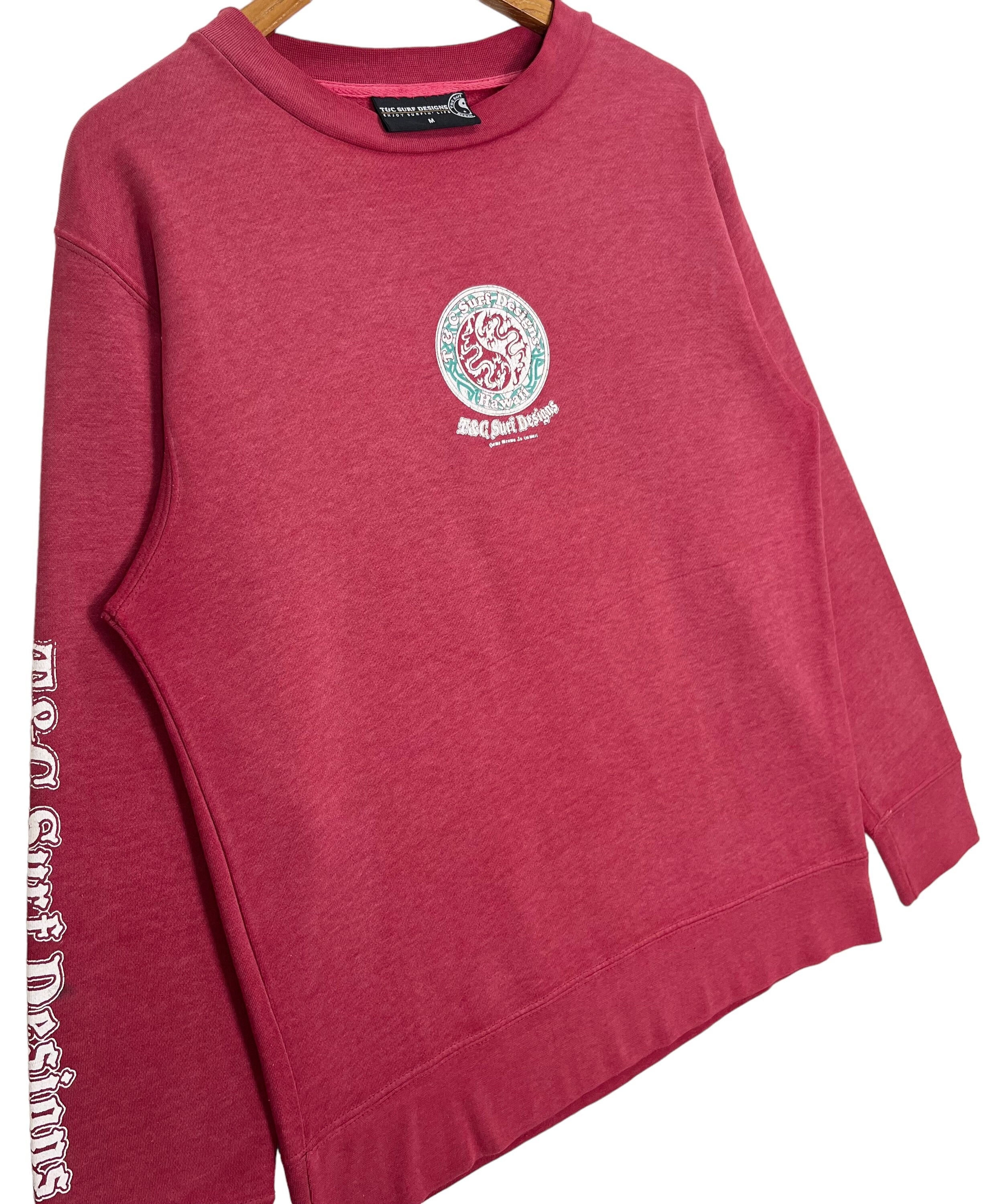 Vintage 90's T&C Surf Design Big Logo Sleeve Print Surf