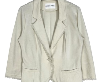 Peyton Place Frauen Blazer Jacke Weiß Creme Jacke Gr. 13B