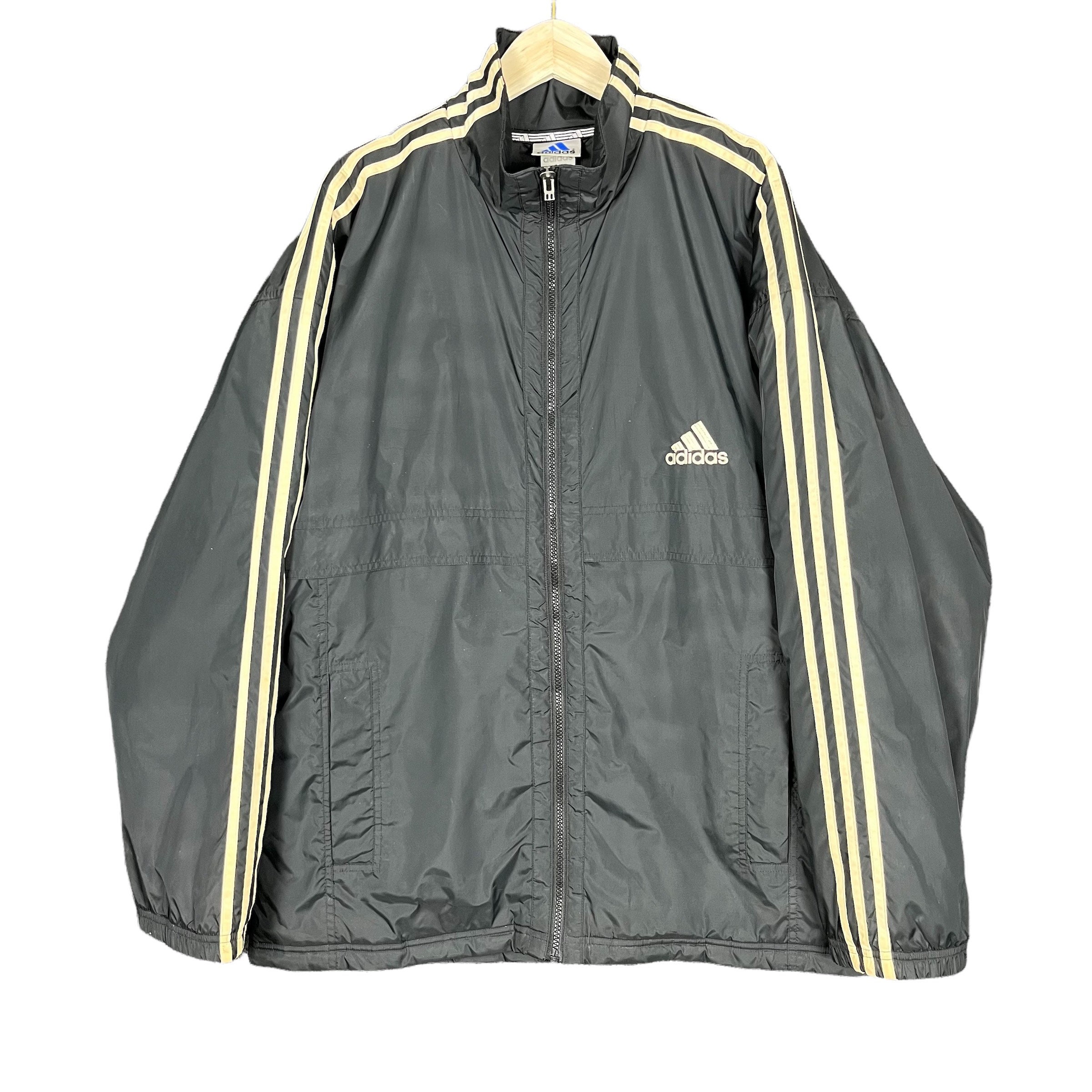 Vintage 90's Adidas Zip up Jacket Sportswear Black With Vintage 90's Adidas Zip up Jacket Sportswear Black With