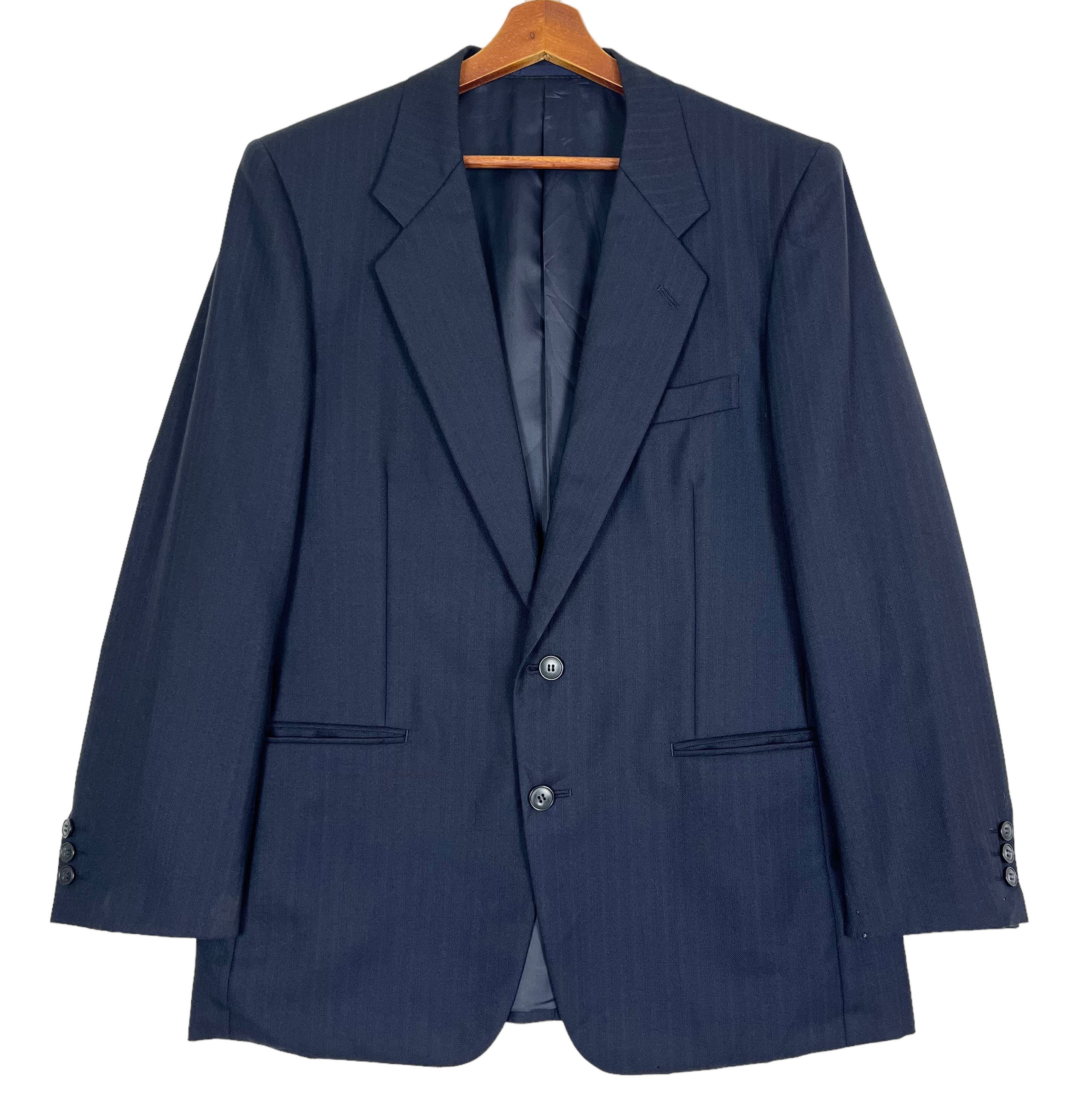 Vintage 90's YSL Yves Saint Laurent Blazer Jacket Navy Blue With