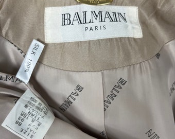 999 BALMAIN コート アンゴラ シルク ベージュ レオパード 11号 999 BALMAIN コート アンゴラ シルク ベージュ レオパード 11号