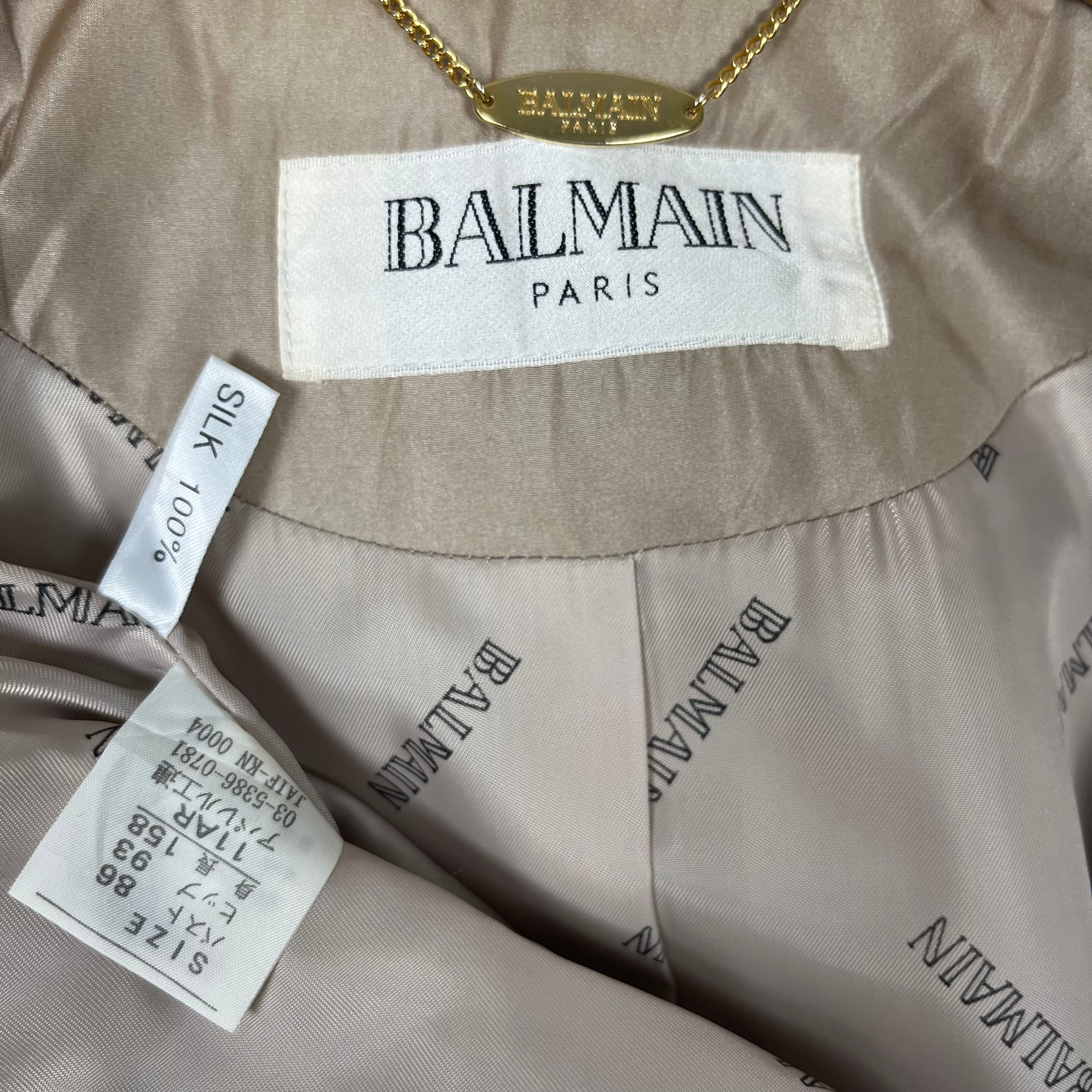 Balmain Silk Furs Zip up Jacket French Designer Luxury Brand