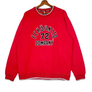 Ecko Unltd Embroidery Crewneck Sweatshirt Jumper Red Size Extra Large