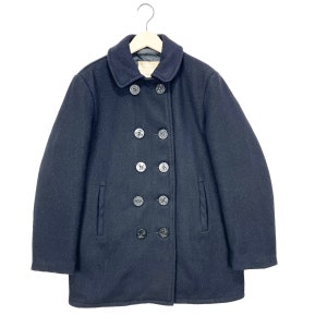 Vintage 90’s MFG by Schott US740N Pea Jacket/Coat Navy Blue Size 20 Made in USA