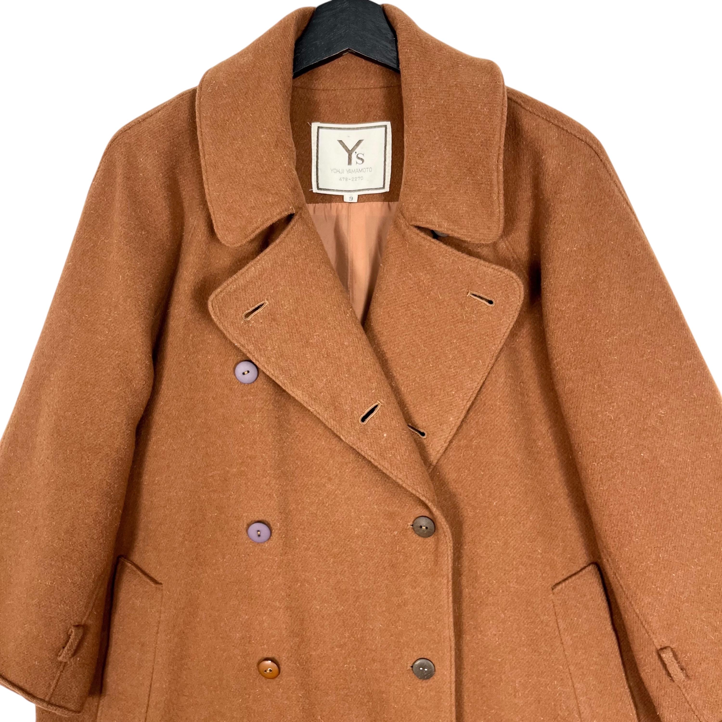 1980’s Y’s yohji yamamoto vintage coat Vintage 80s Yohji Yamamoto Y's Women Wool Coat Brown Made in