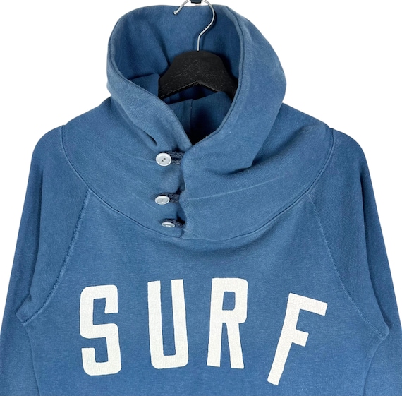 Kapital Surf Unisex Pullover Button Hoodie Blue Size 1 Small Made