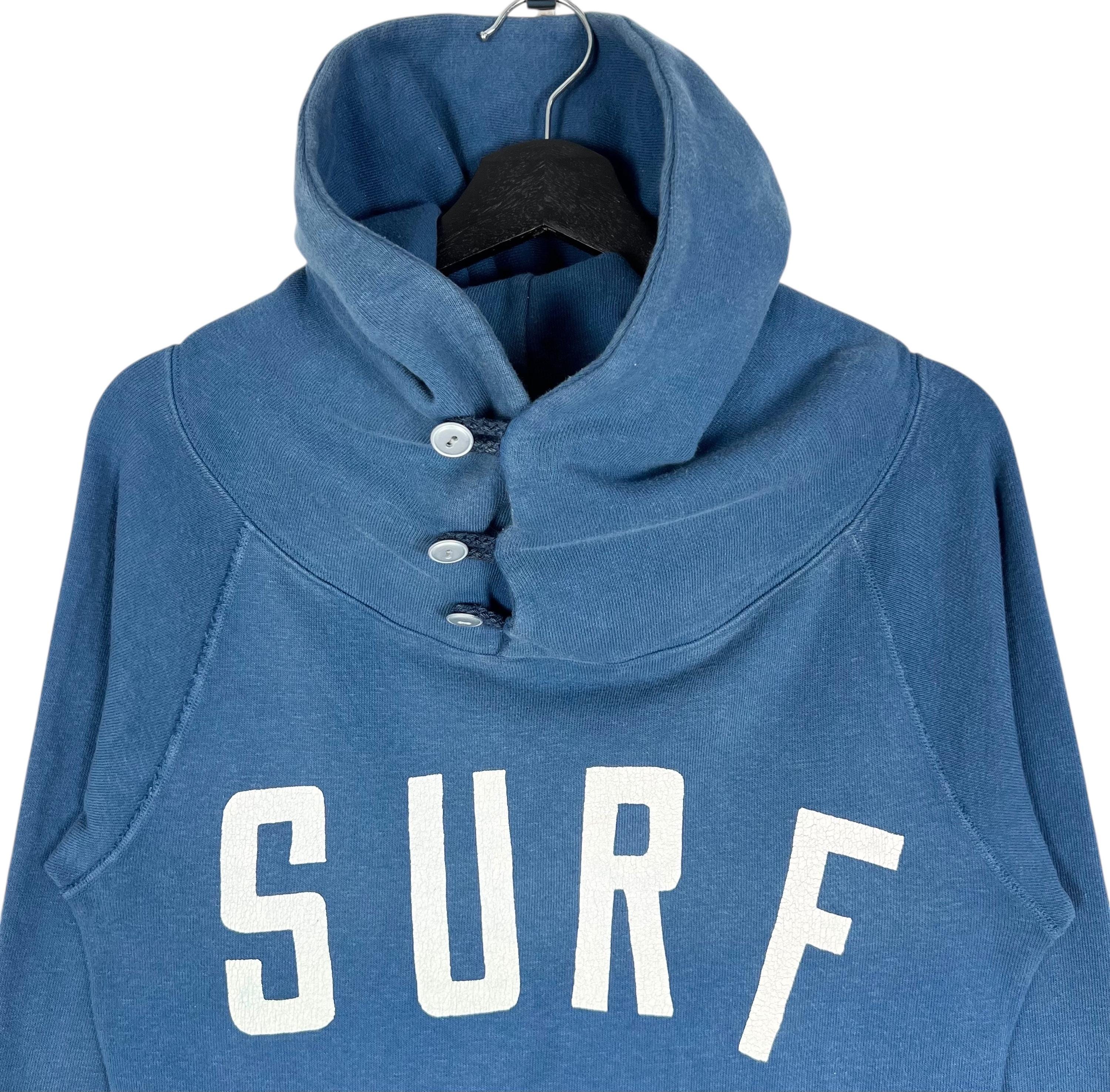 Kapital Surf Unisex Pullover Button Hoodie Blue Size 1 Small Made