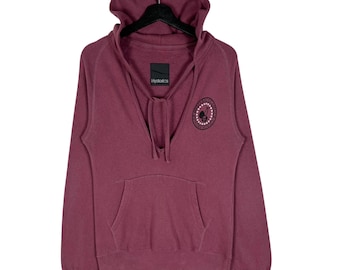 Felpa con cappuccio da donna Hysteric Glamour Chaos Bringer, colore bordeaux, taglia S-M, prodotta in Giappone.