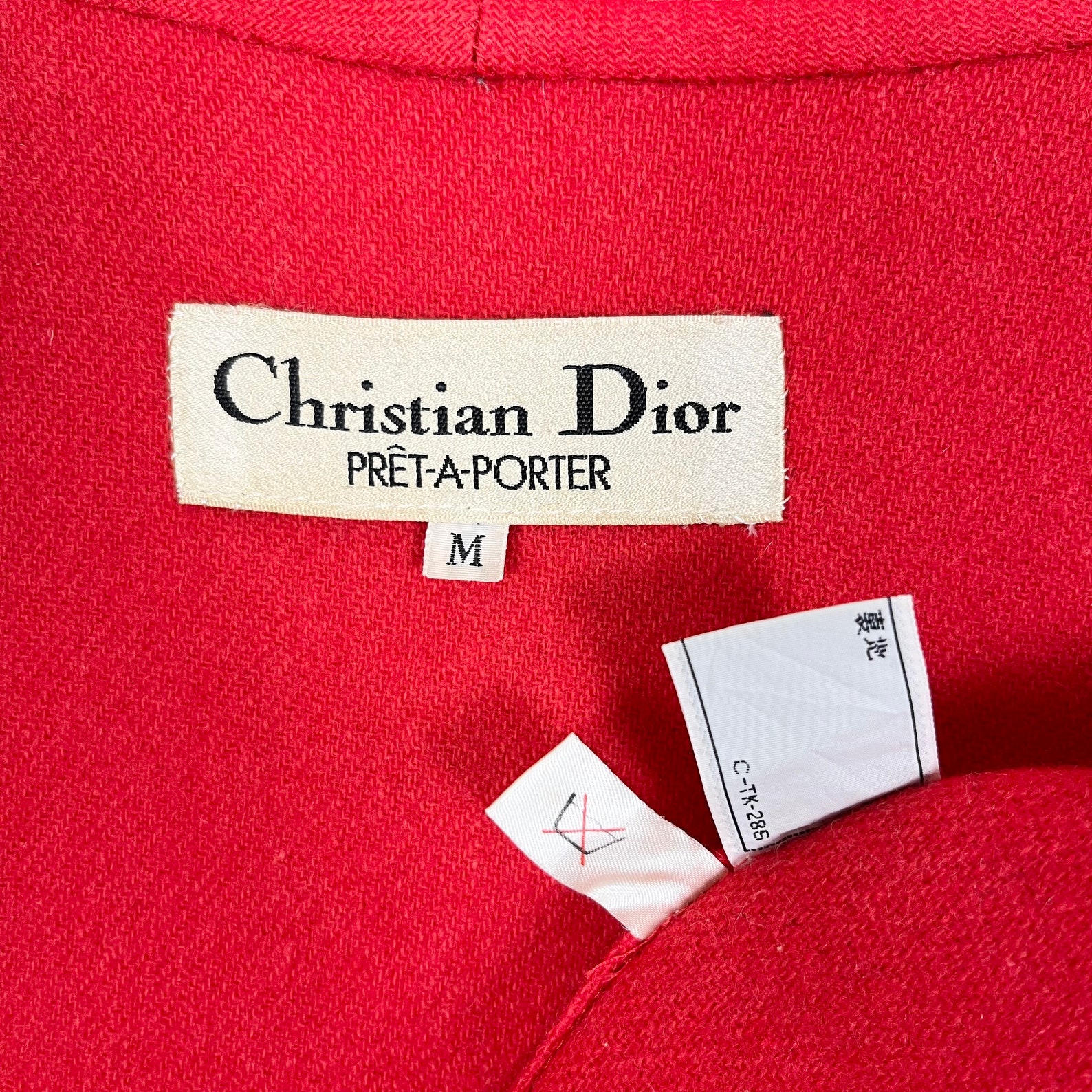 1990s Christian Dior Black Full Skirted Skater Coat W Satin Collar & Buttons