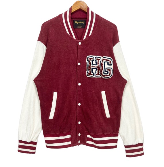 [初期] HYSTERIC GLAMOUR stadium jacket Vintage 90's Hysteric Glamour Embroidery Big Logo Varsity Jacket