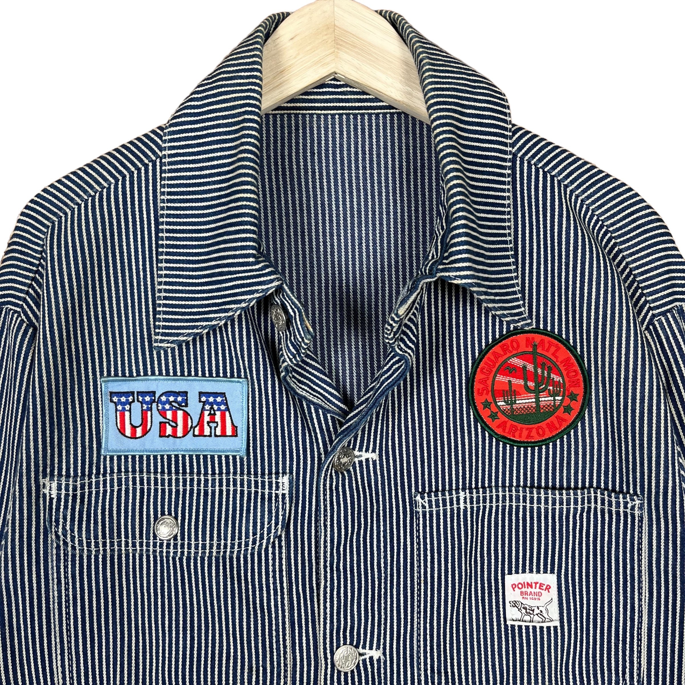 Vintage 90's American Vintage Pointer Brand Striped Denim