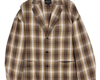 Pendleton Woollen Mills Veste blazer à carreaux pour homme, Wild Life Tailor, marron, grande taille, fabriquée en Chine