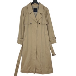 Mackintosh Philosophy Double Breasted Women Long Coat Brown Color Size 36 Made in Japan