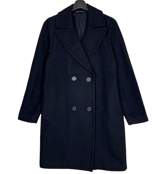 HELMUT LANG ウールコート Helmut Lang Wool Trench Coat Black Size 9AR Made in Japan - Etsy