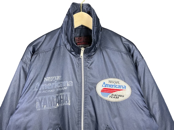 Vintage 90's Yamaha Americana Racing Team Zip up Jacket Blue Size