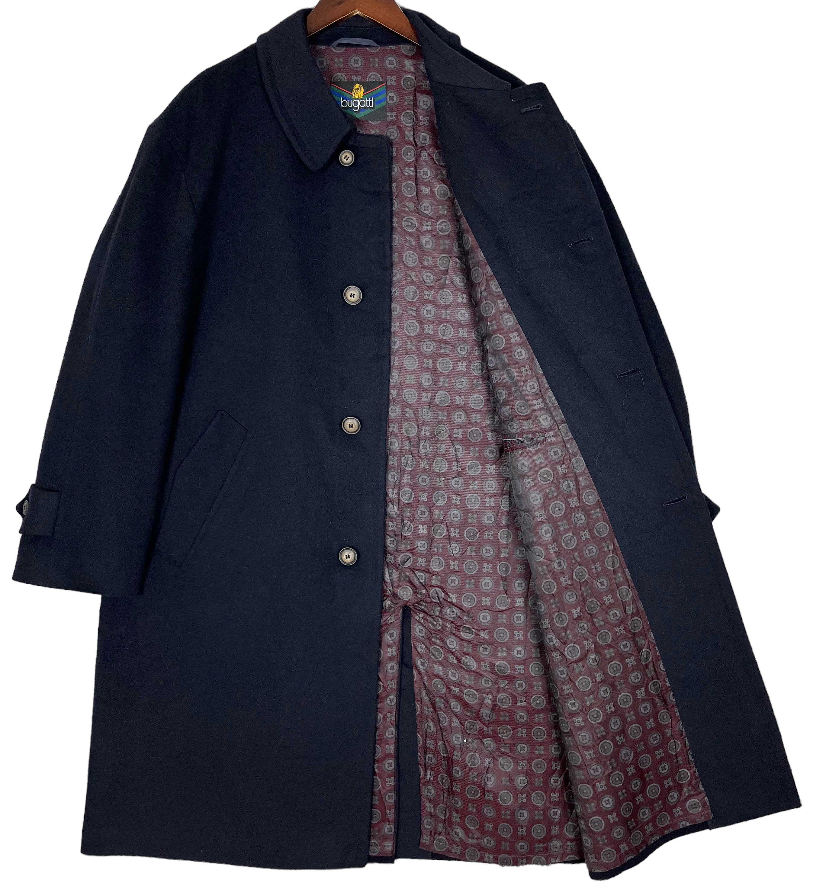 Bugatti メンズ ウール ロングコート アウトドア 冬 暖かい ボタン