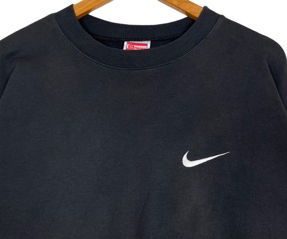 Vintage Nike Hanes Tag Plain Small Embroidery Logo Crewneck