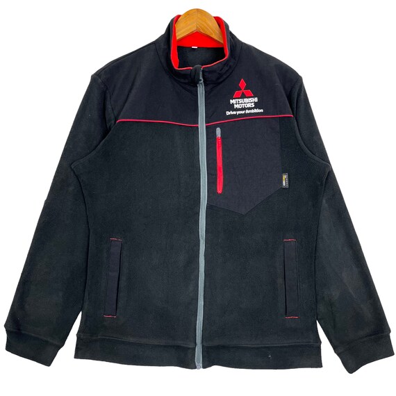 Mitsubishi Motors Cordura Zipper Fleece Jacket Motorsports Black