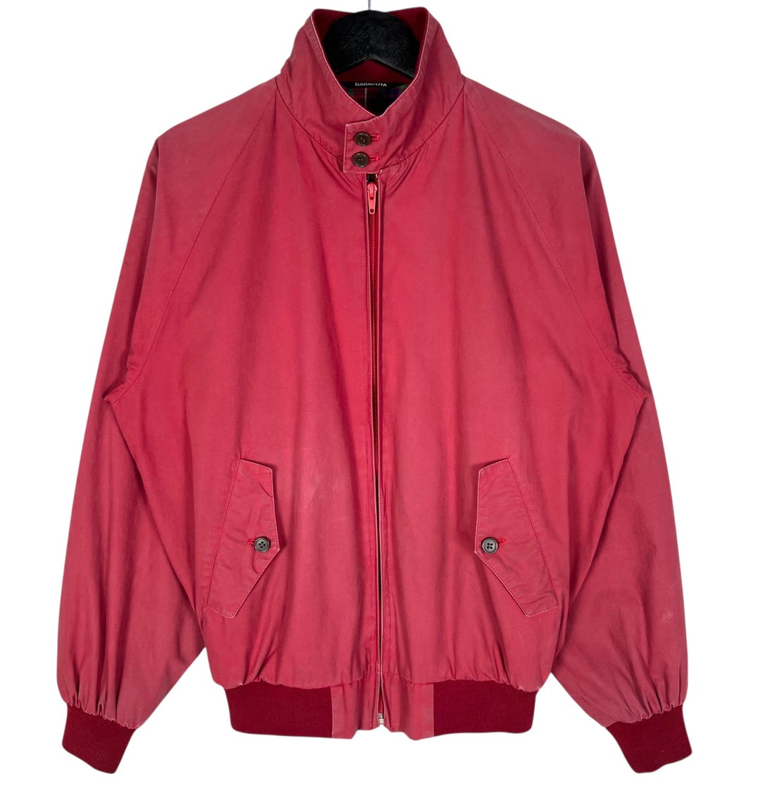 Vintage 90s Baracuta G9 Harrington Jacket Maroon Color Size Medium