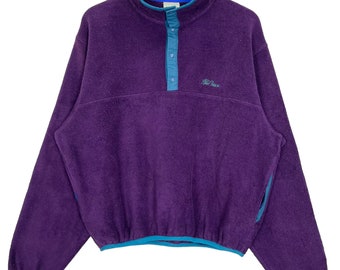 ヴィンテージ LL Bean スナップボタン アノラック フリース ジャケット パープル サイズ M
