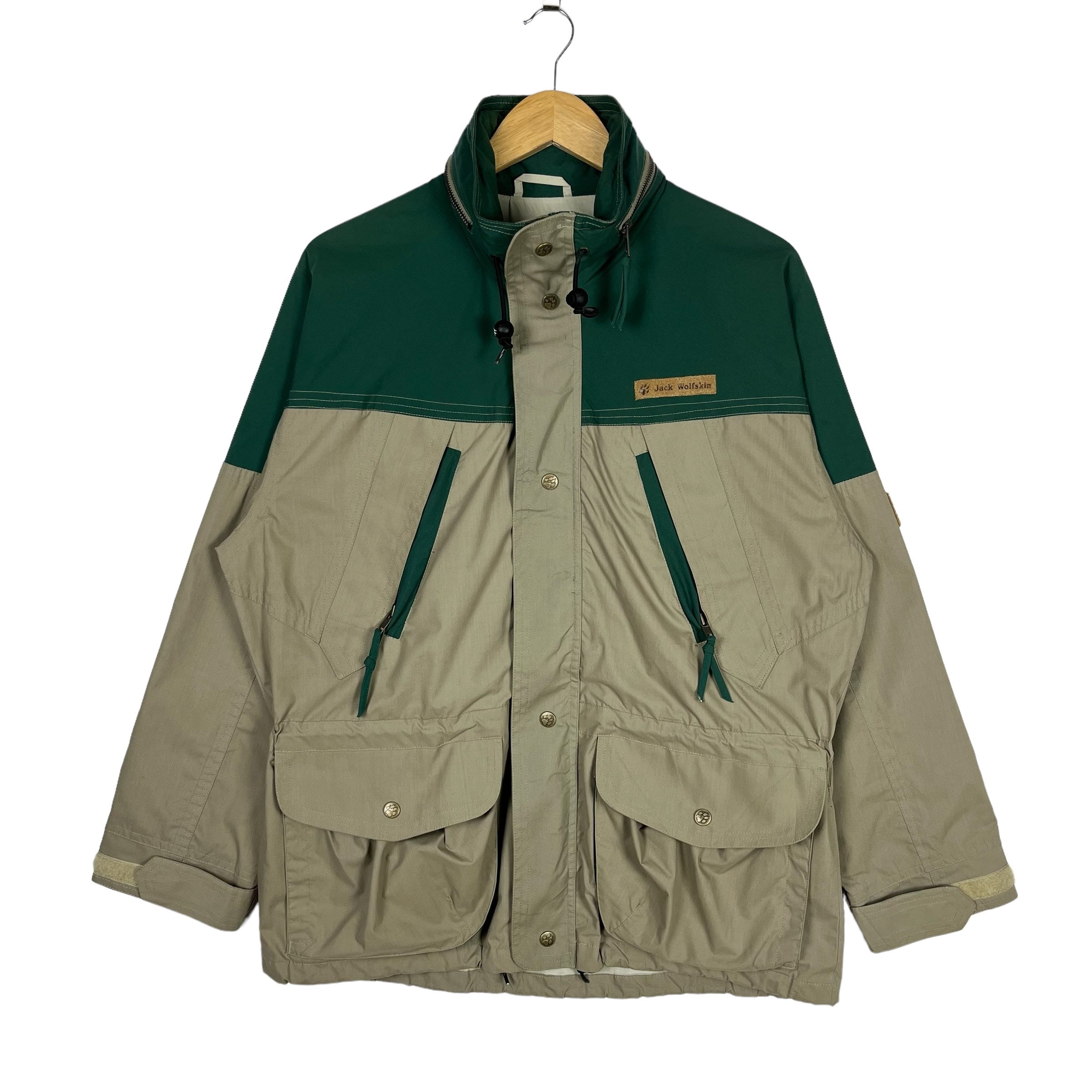 Jack Wolfskin Zip up Hoodie Jacket Green Size Small Made in