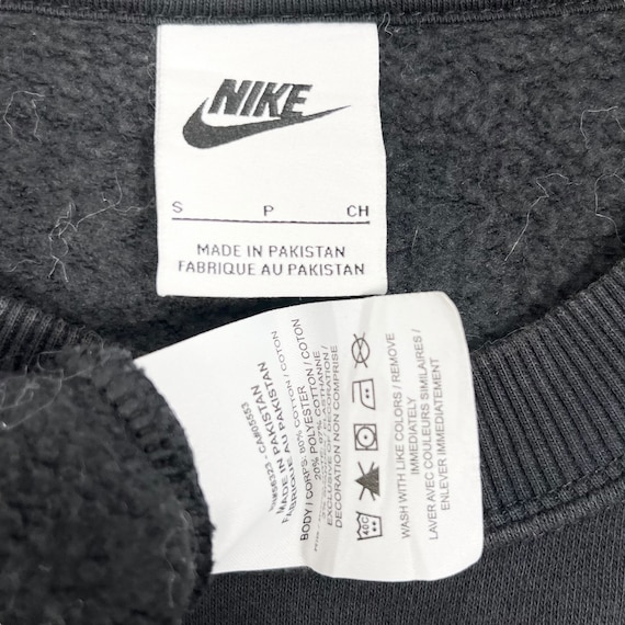 Nike Centre Swoosh Crewneck Sweatshirt Jumper Black Size XL