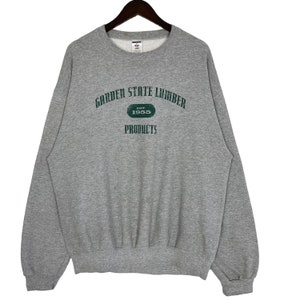 Vintage 90’s Garden State Lumber Sweatshirt University American College Grey Color Size XL Made in Honduras