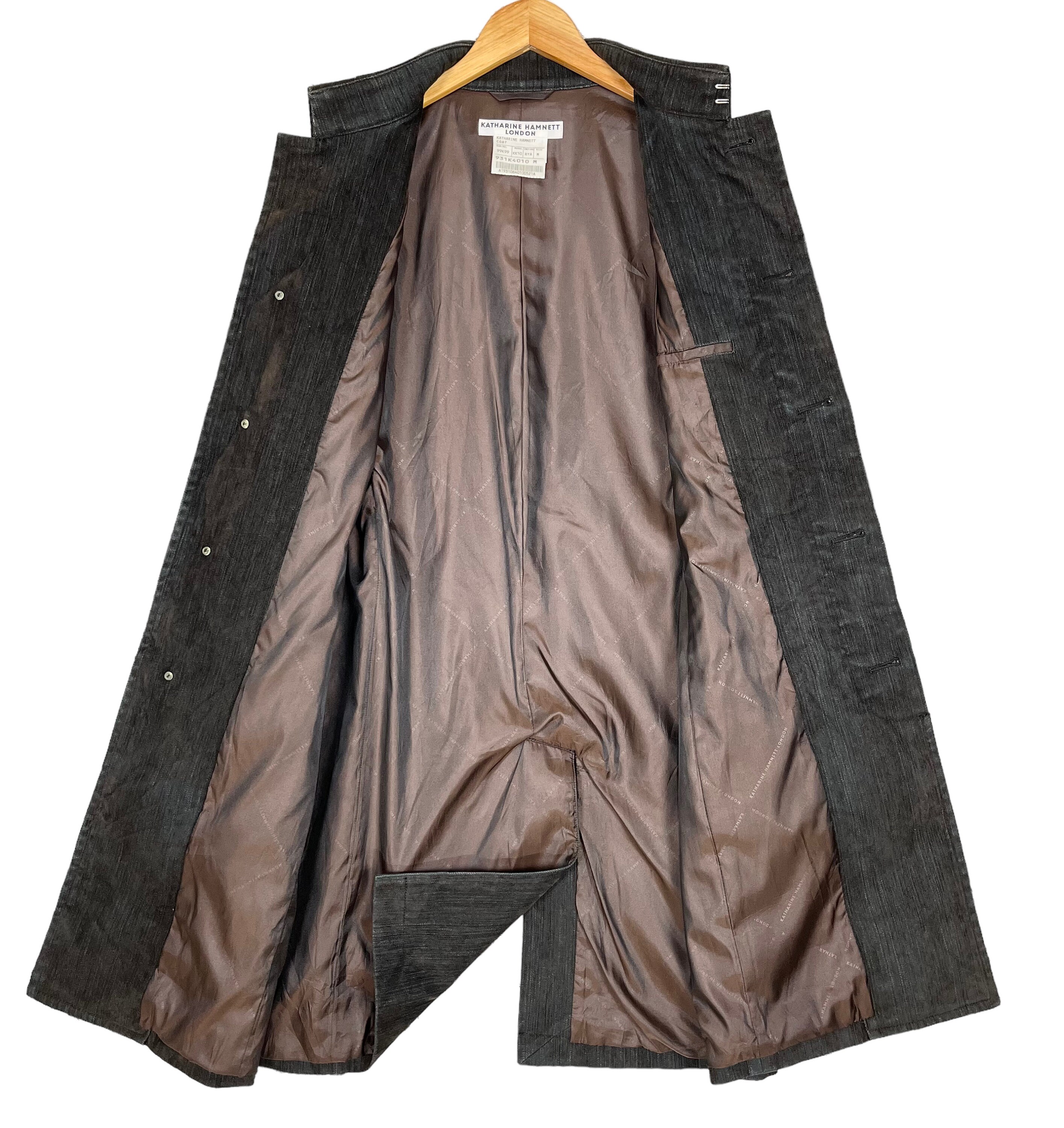Katharine Hamnett Denim Coating With Velvet Trench Coat