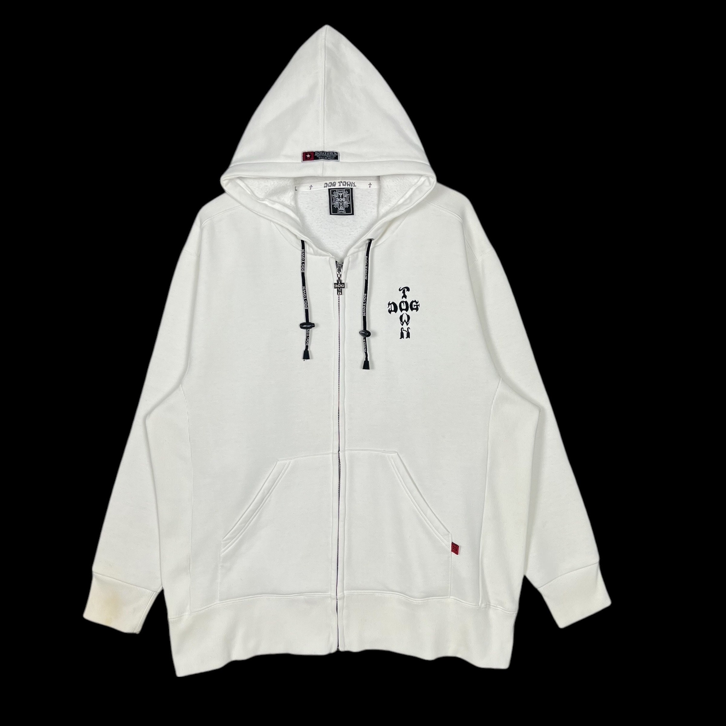 Dogtown Streetwear Skates Brand Zipper Hoodie Jacket White Size XL Etsy Canada