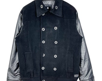 Billabong Ull Varsity Jacka Herr Svart Storlek Large Tillverkad i Kina