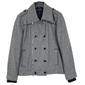 Japanese Brand In The Attic Wool Zipper Double Breasted Jacket Gray Size Medium