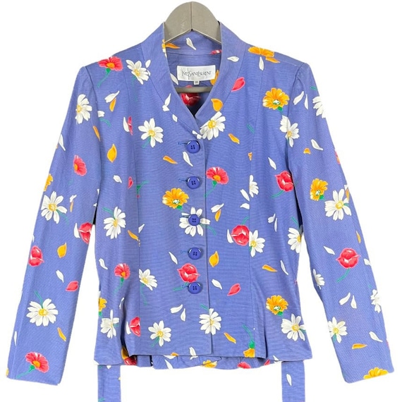80s YSL Floral Peasant Blouse | S-M - Lucky Vintage